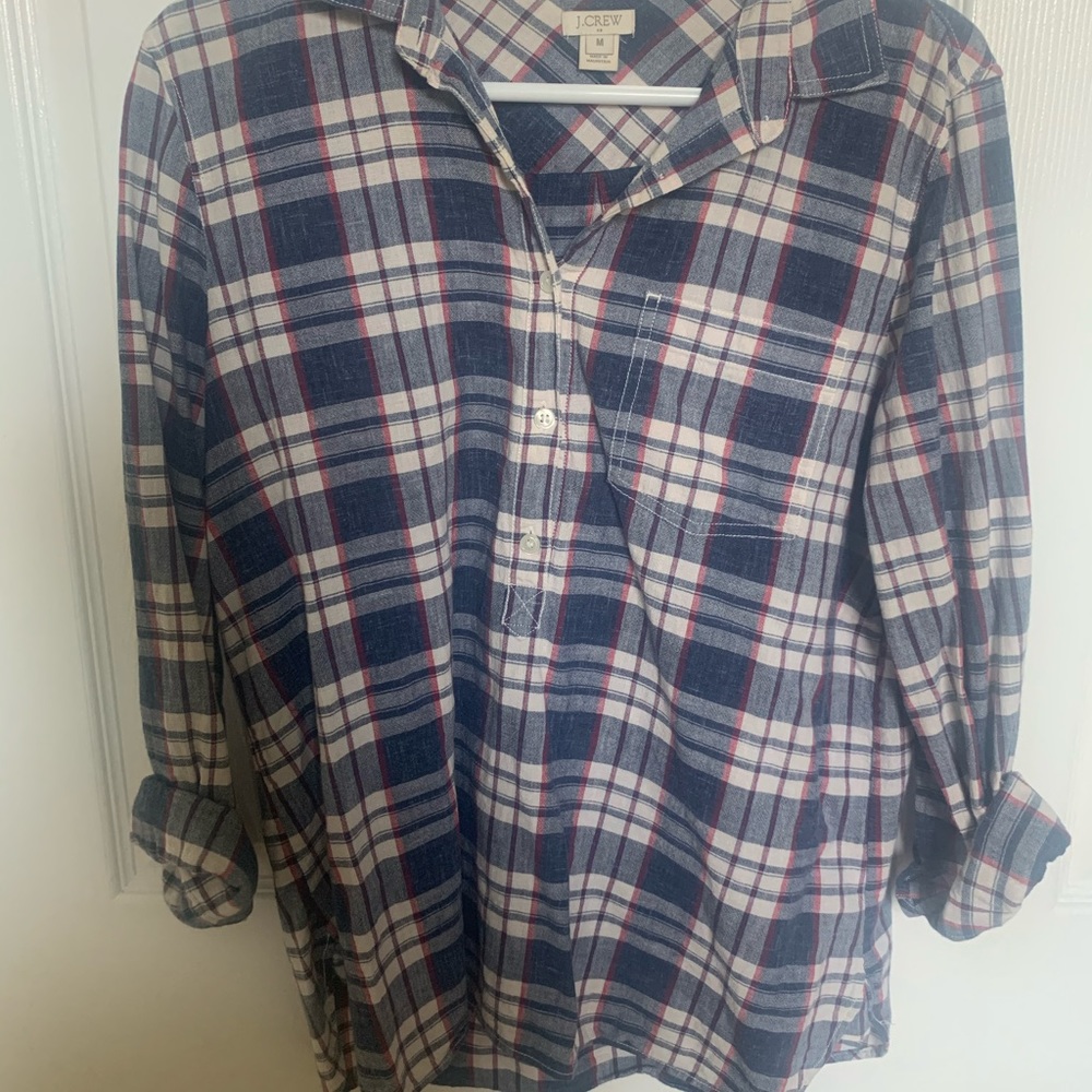 Plaid Button-Down Shirt
